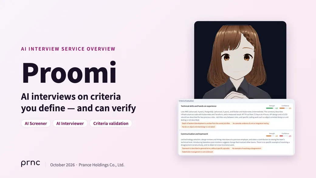 Cover of the Proomi AI Interview Service Overview